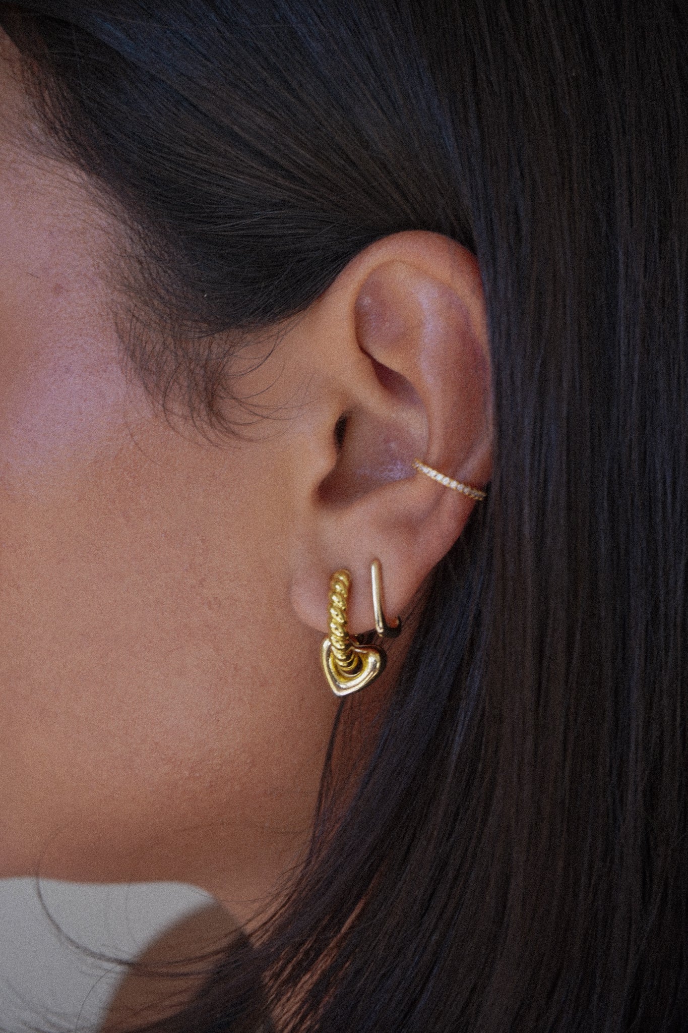 Eva Clip Ons - Yellow Gold