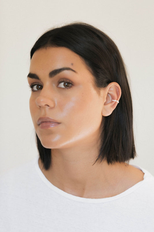 June Ear Cuff - White Gold