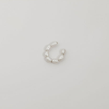 June Ear Cuff - White Gold