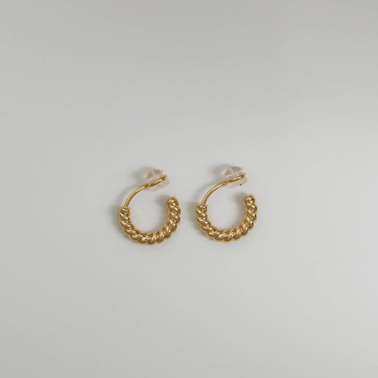 Mae Clip On Hoops - Yellow Gold