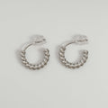 Mae Clip On Hoops - White Gold